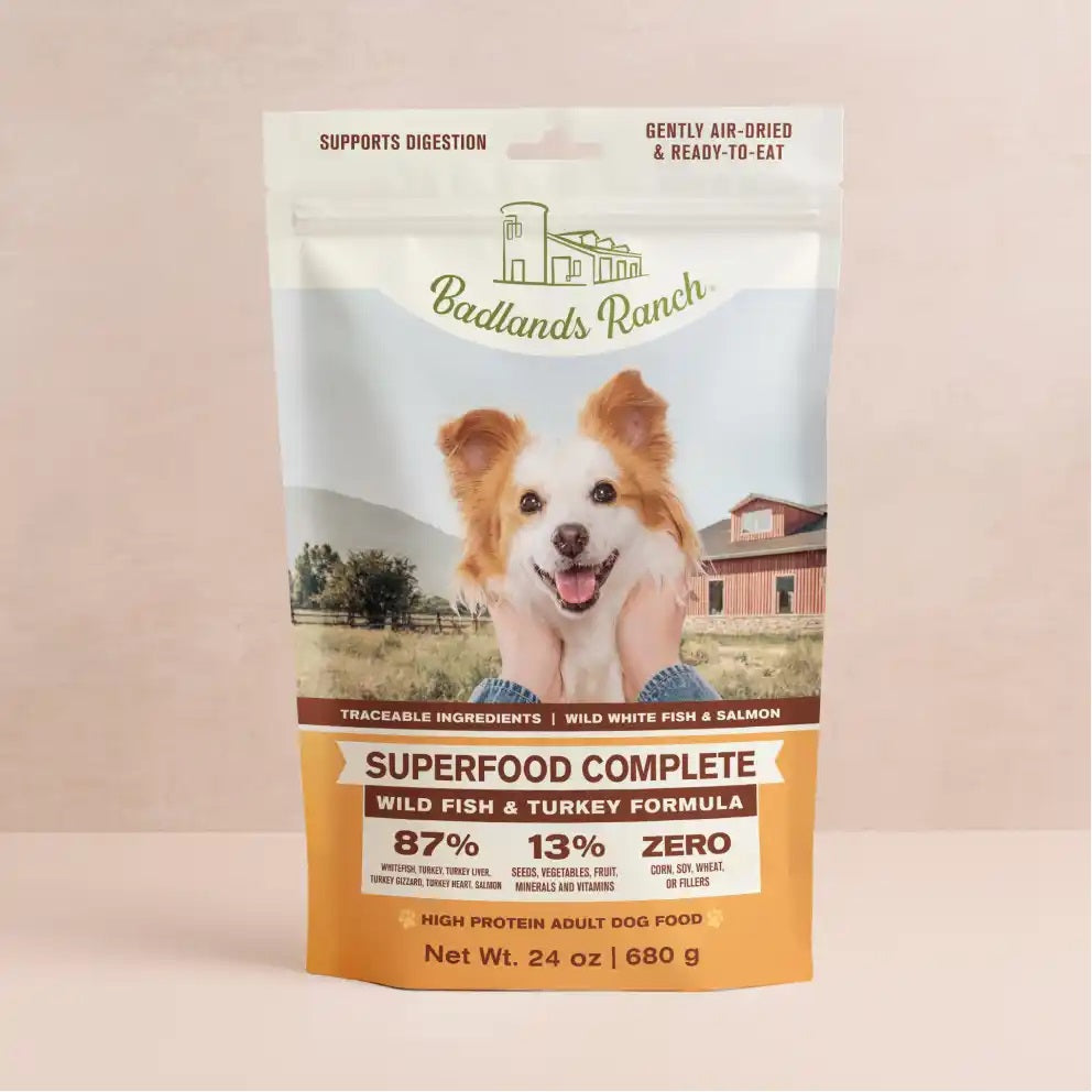 Badlands Ranch Wild Fish & Turkey Formula Dog Food 64 oz