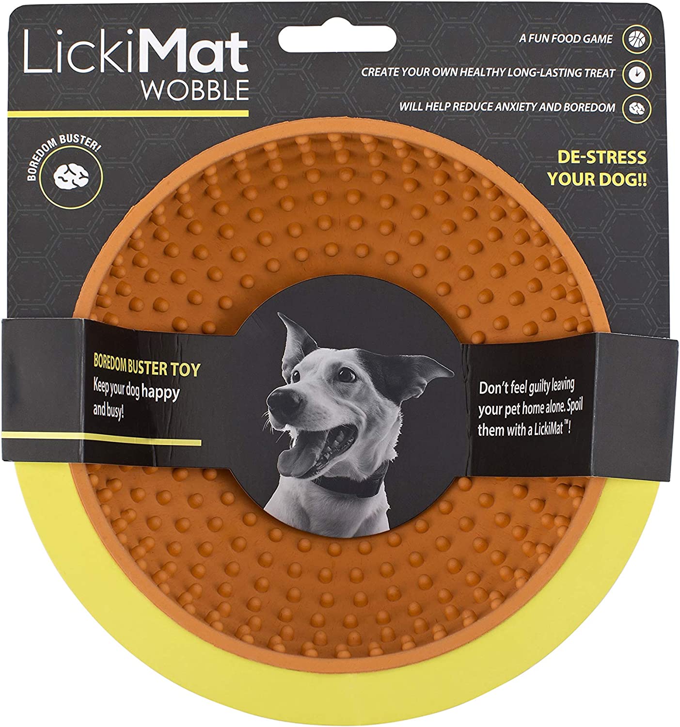 LickiMat Wobble Bowl for Dogs, Asst Colors Orange