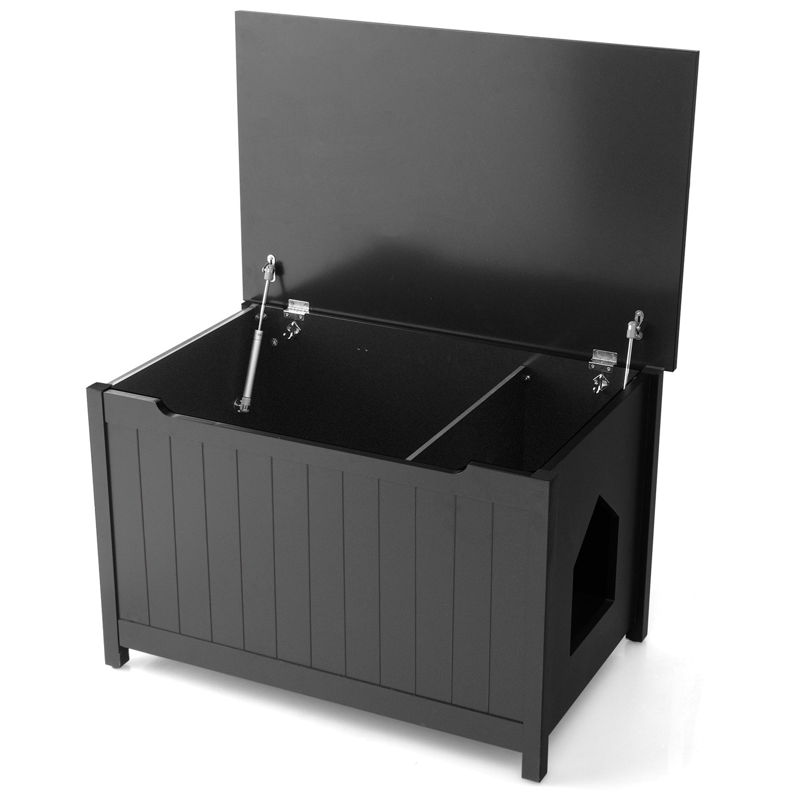 Wooden Cat Litter Box Enclosure with Top Opening Side Table Furniture