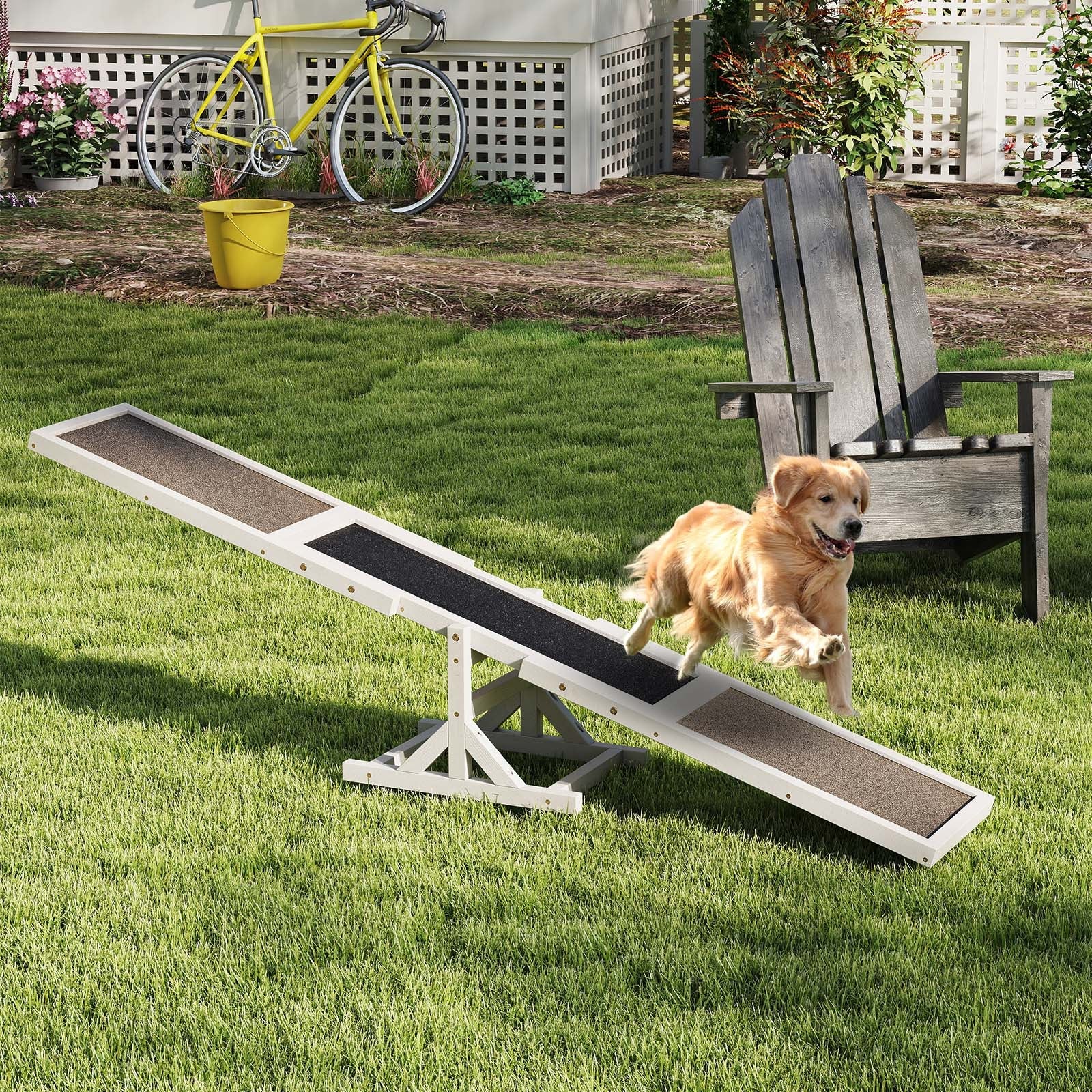 Wooden Dog Agility Seesaw Dog Outdoor Run Game Toy for Obstacle Courses
