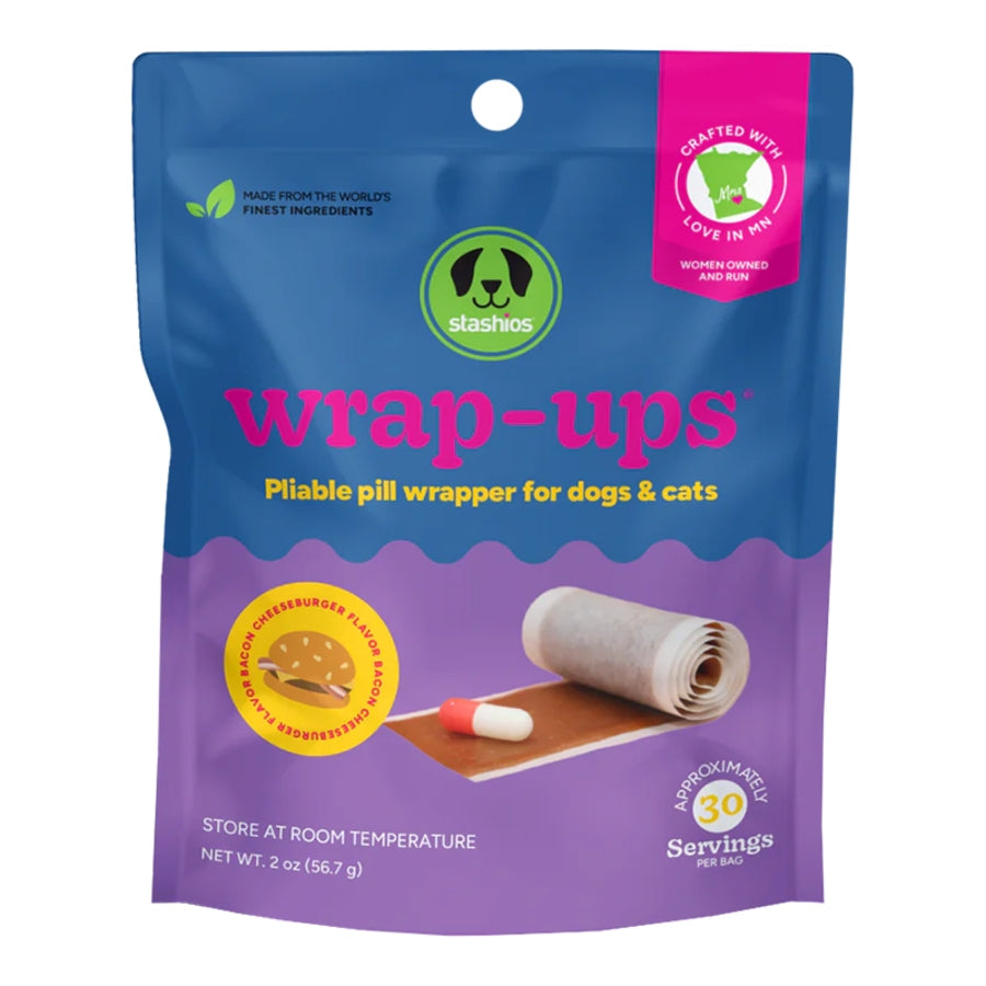 Stashios Pill Wrap-Ups for Dogs & Cats Bacon Cheeseburger