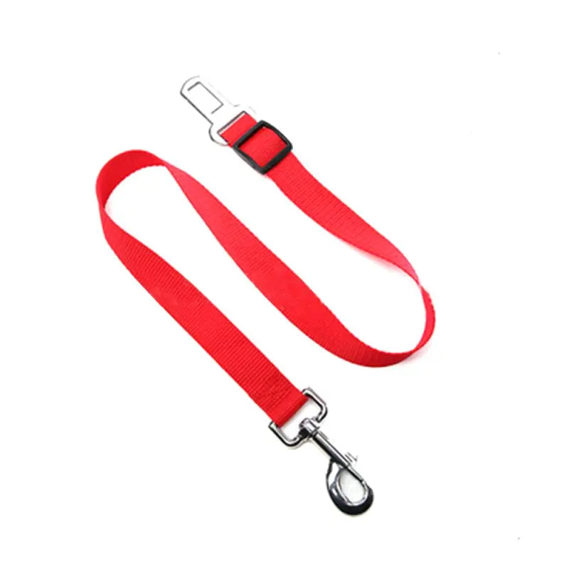 Dog supplies Breathable mesh chest straps Pet car safety chest back Red One size