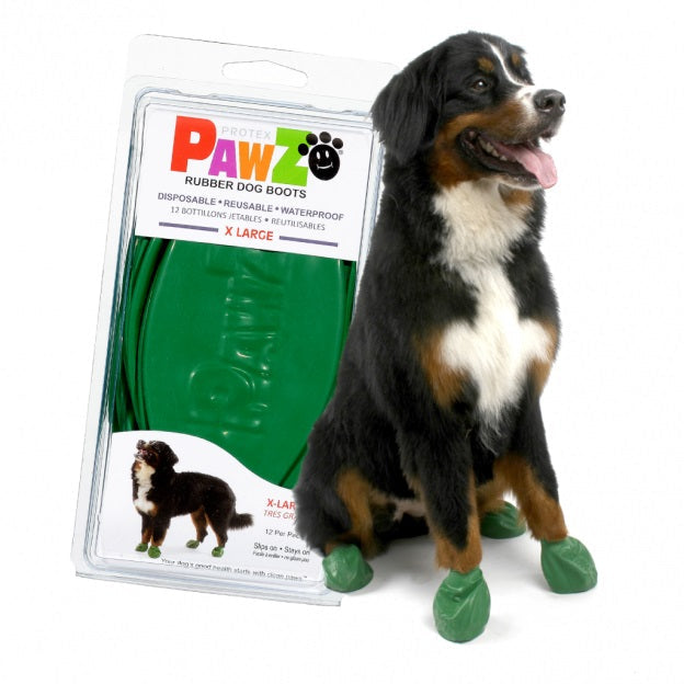 Rubber Boots for Dogs & Cats by Pawz XLarge - Green
