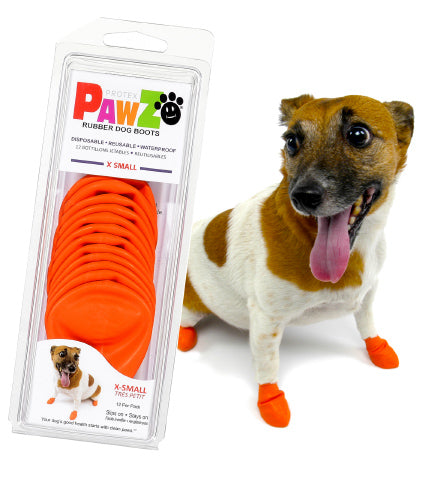 Rubber Boots for Dogs & Cats by Pawz XSmall - Orange