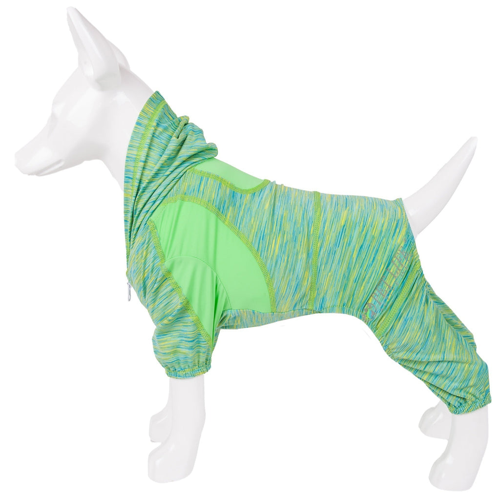 Pet Life ® Active 'Downward Dog' 4-Way-Stretch Fitness Yoga Dog Tracksuit Hoodie