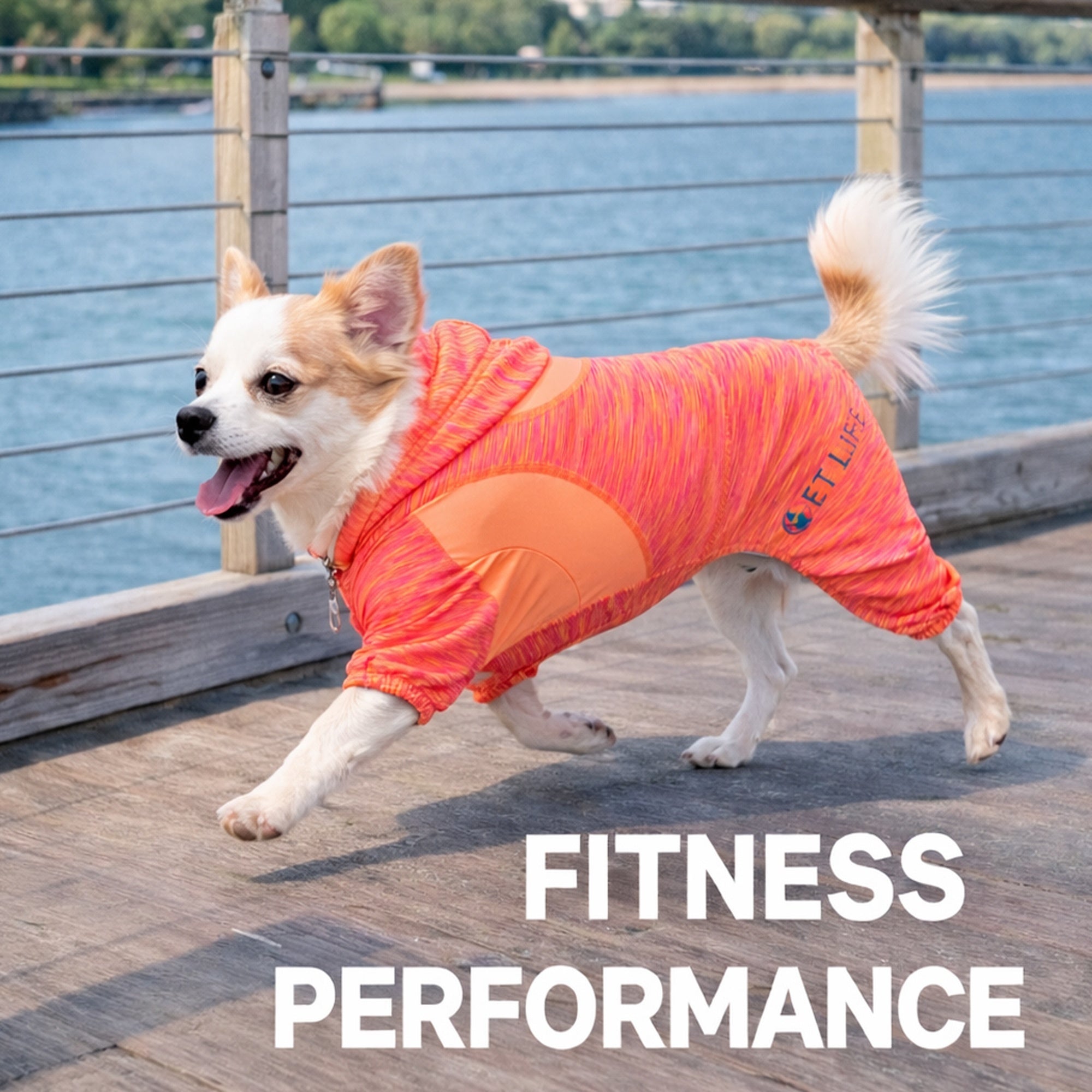 Pet Life ® Active 'Downward Dog' 4-Way-Stretch Fitness Yoga Dog Tracksuit Hoodie