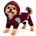 Pet Life ®  Active 'Fur-Breeze' Medium-weight 4-Way-Stretch Full Body Hooded Dog Yoga sweater