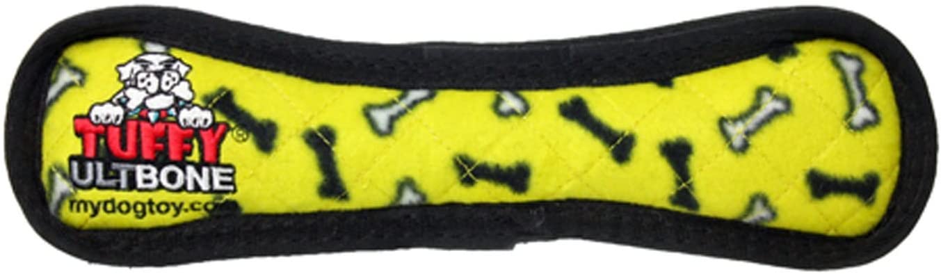 Tuffy Ultimate Bone Dog Toy Yellow
