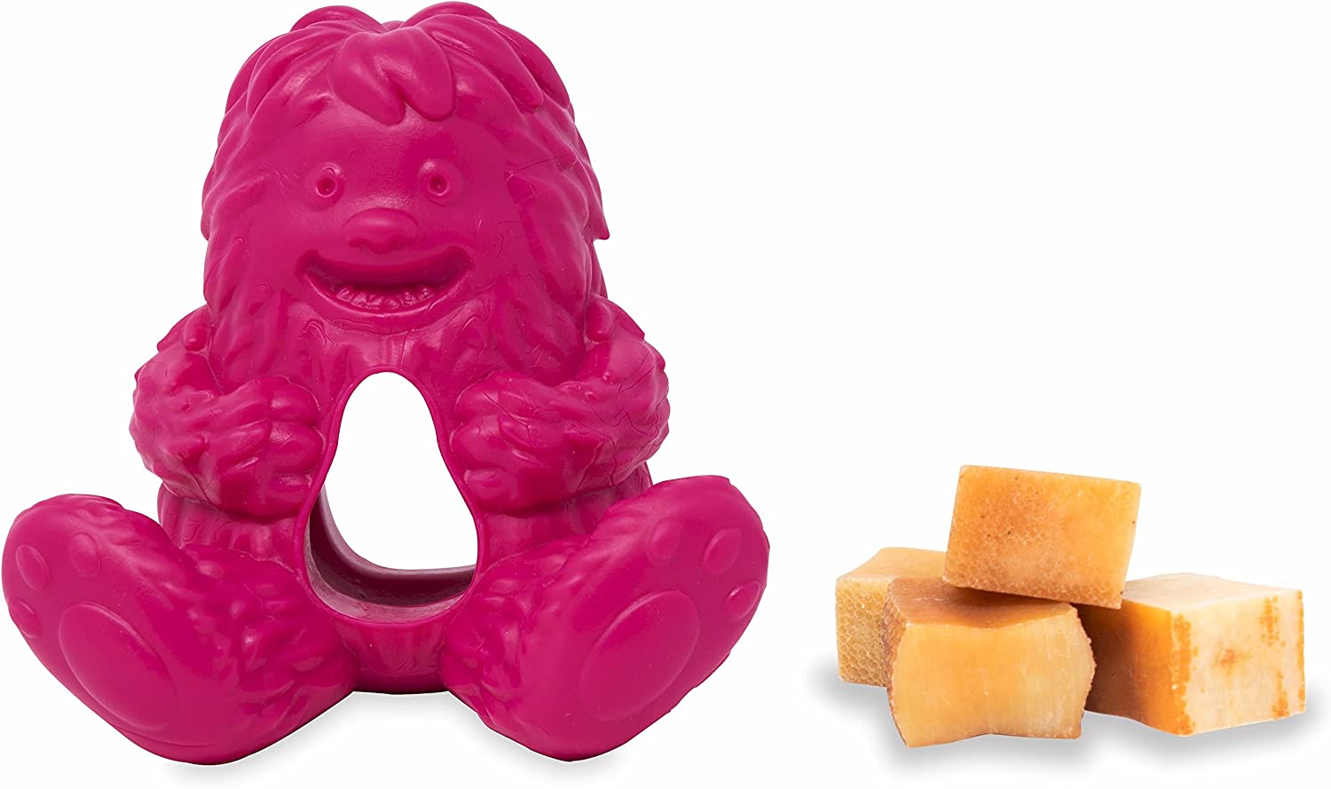 Yeti Puff and Play Dog Toy Yeti - Pink