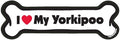 I Love my Yorkipoo Bone Magnet