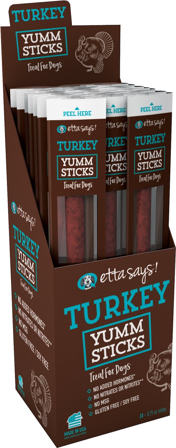 Turkey Yumm Sticks for Dogs by Etta Says! Turkey