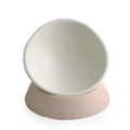 Non-Slip Cat Bowl with Adjustable Angle for Flat-Faced Cats White