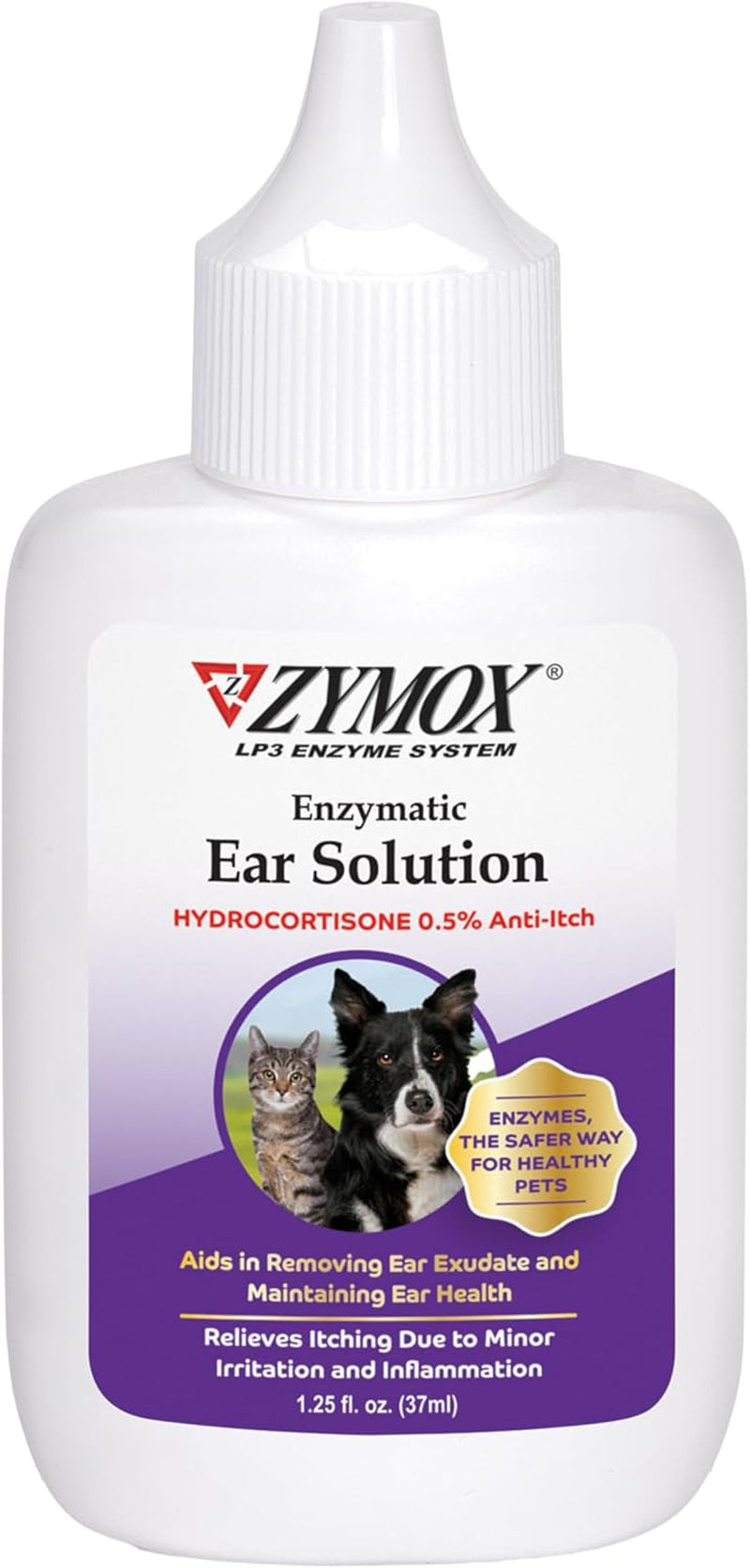 Dog & Cat Ear Solution 0.5% Hydrocortisone Enzymatic Relief 1.25oz Default Title