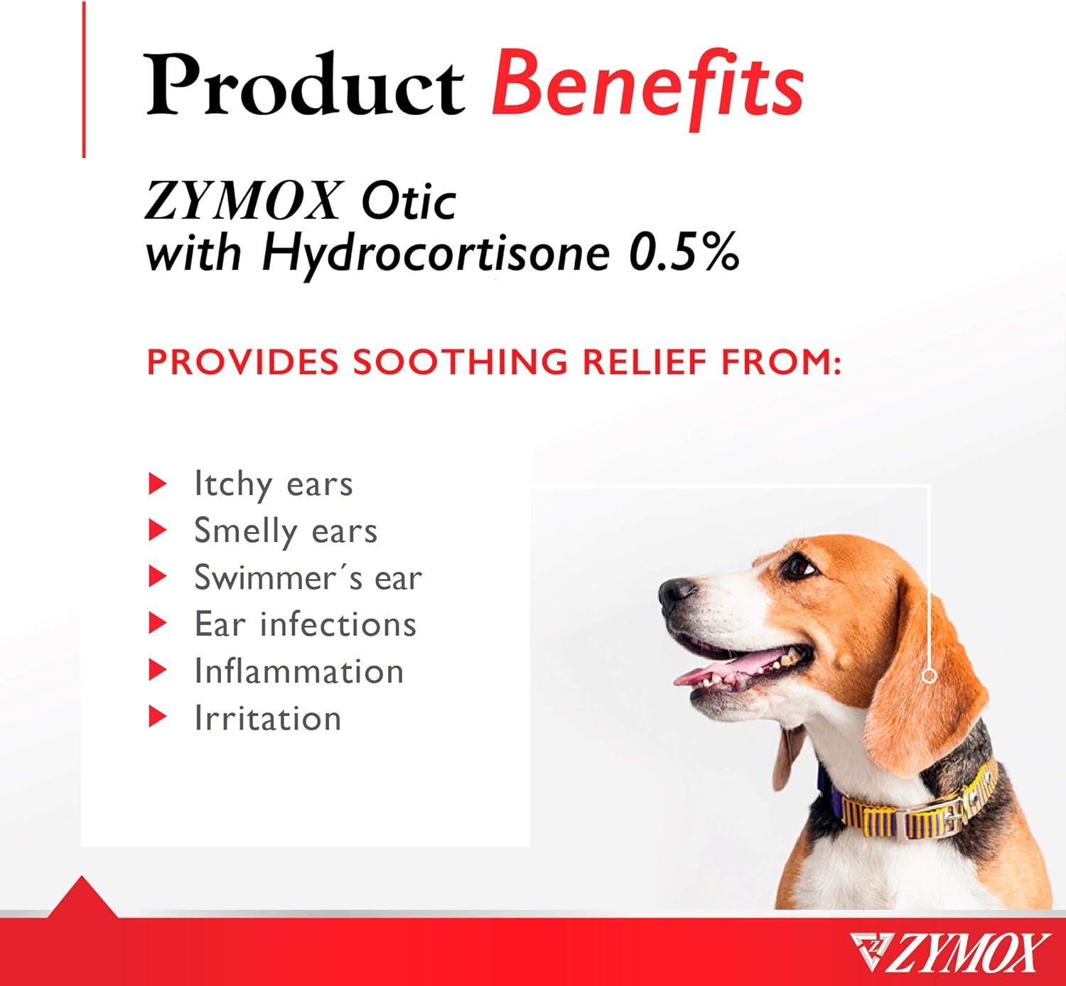 Dog & Cat Ear Solution 0.5% Hydrocortisone Enzymatic Relief 1.25oz