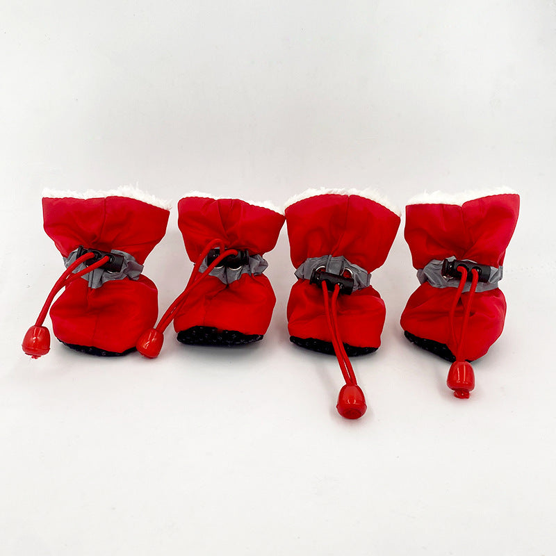 Waterproof And Drop-proof Indoor Printed Toddler Shoes For Pets Red Padded