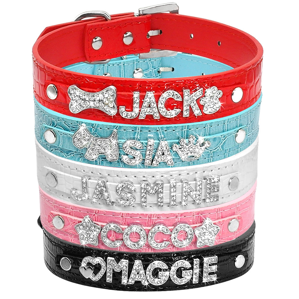 Personalized Cat Rhinestone Puppy Small Dogs Collar