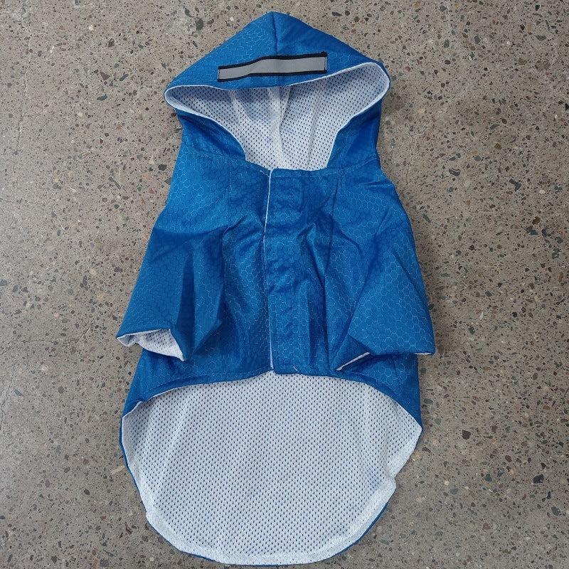 Dog Raincoat Reflective Waterproof Snowproof Pet Coat For Small Puppy Cats Raincoat Pets Supplies Blue Velcro