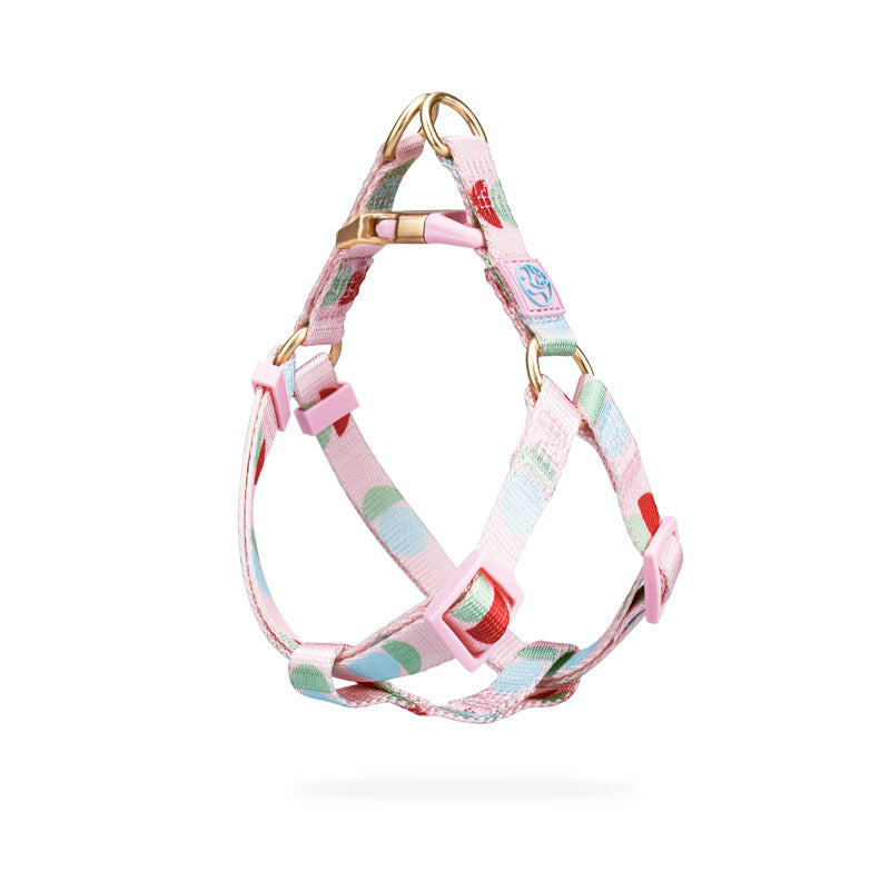 Fashion Y-shaped Chest Strap Pet Supplies Dog Leash Pink chest back