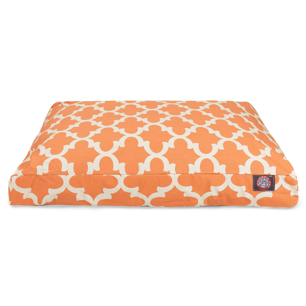 Peach Trellis Medium Rectangle Indoor Outdoor Pet Dog Bed With Removable Washable Cover By Majestic Pet Products