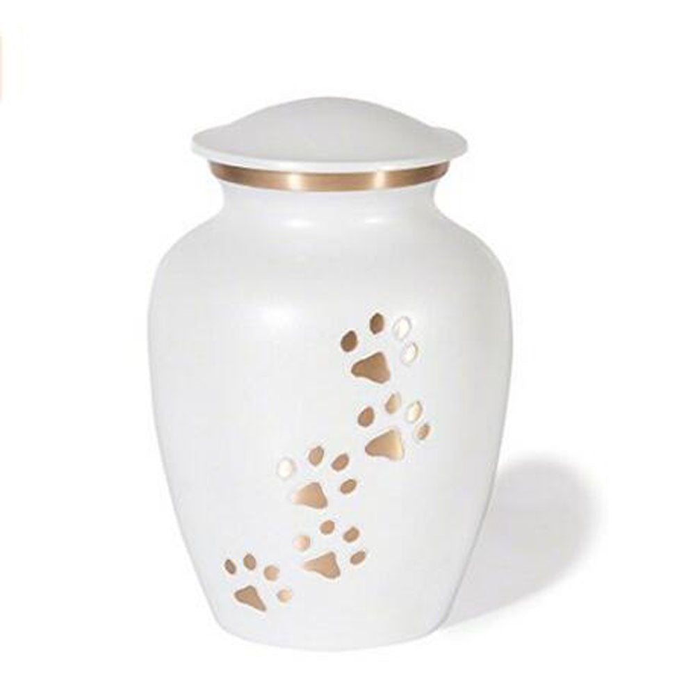 Memorial Pet Remains Urn Lettering Small Jar Pendant White 70x50mm
