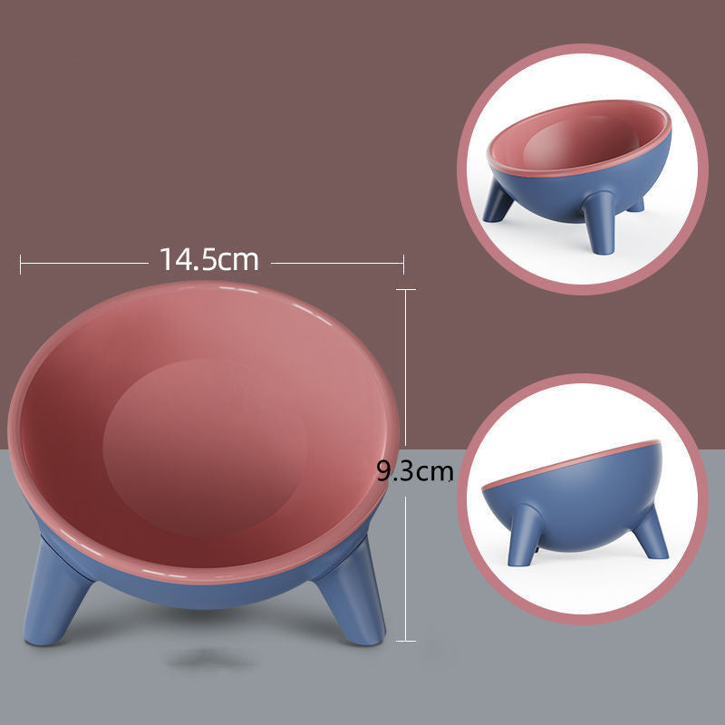 Cat Dog Bowl With Stand Pet Feeding Food Bowls Dogs Bunny Rabbit Nordic Color Feeder Product Supplies Pet Accessories Rose red