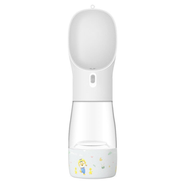 Pet Dog Water Bottle Feeder Bowl Portable Water Food Bottle Pets Outdoor Travel Drinking Dog Bowls Water Bowl For Dogs Grey Printing