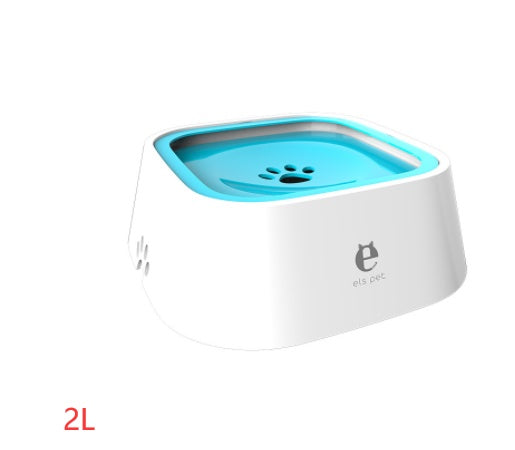 1.5L Cat Dog Water Bowl Carried Floating Bowl Anti-Overflow Slow Water Feeder Dispenser Pet Fountain ABS&PP Dog Supplies Blue 2L