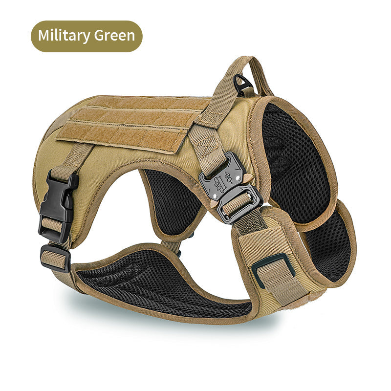 Large Pet Supplies Tactical Camouflage Close Traction Harness Wholesale Green