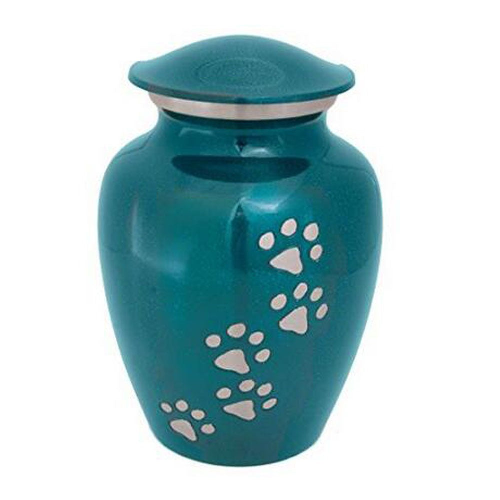 Memorial Pet Remains Urn Lettering Small Jar Pendant Green 70x50mm