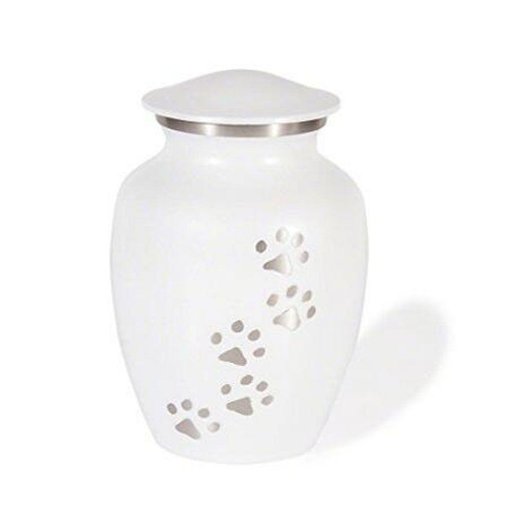 Memorial Pet Remains Urn Lettering Small Jar Pendant 02White 70x50mm