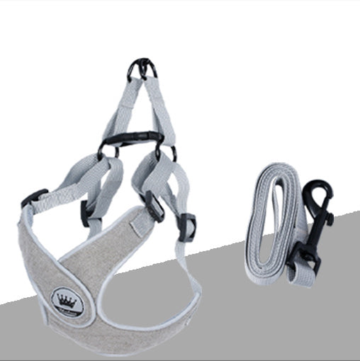 Dog Harness Adjustable Pet Harness Vest For Small Large Dog Cat Reflective Mesh Puppy Cat Chest Strap Dog Accessories Gray