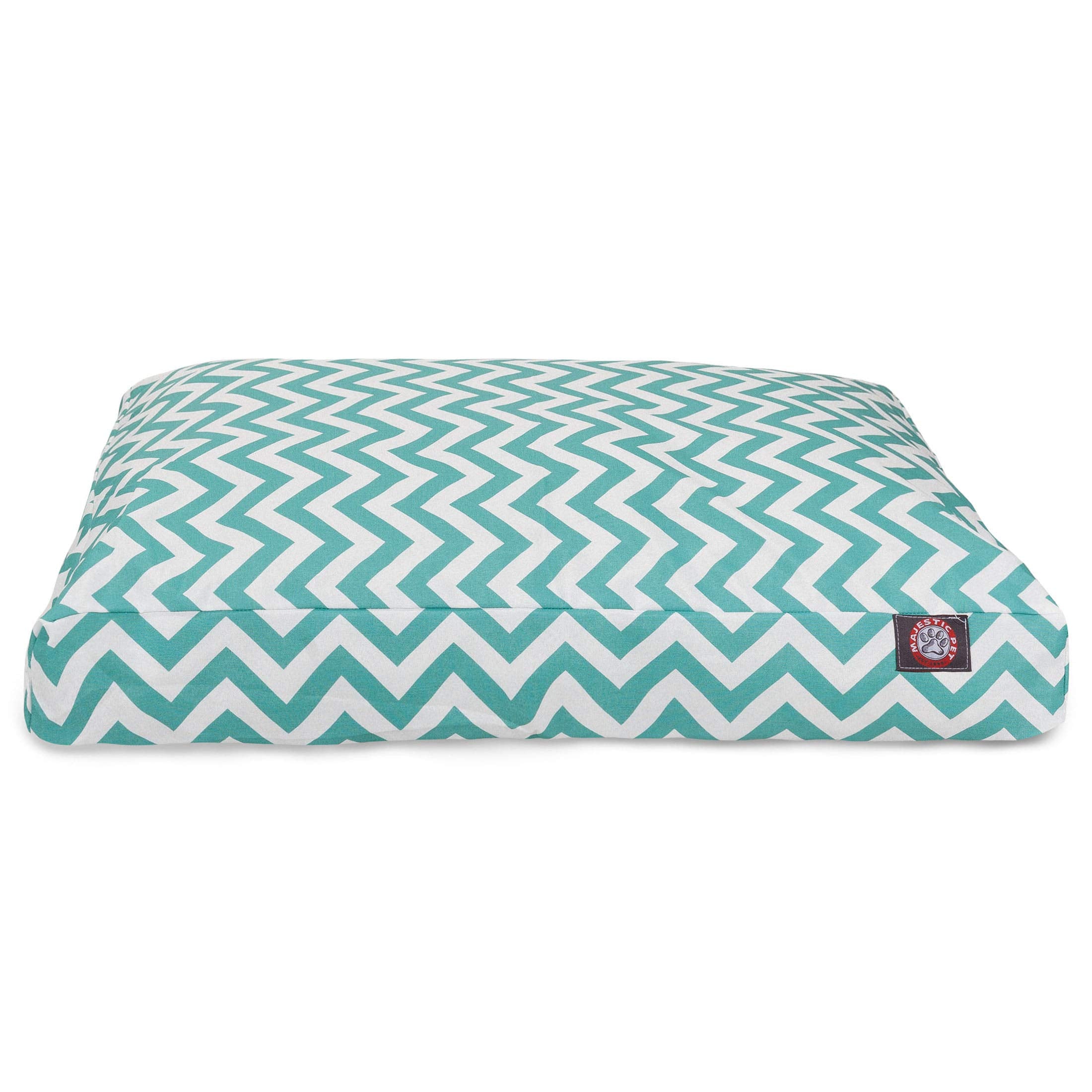 Teal Chevron Extra Large Rectangle Indoor Outdoor Pet Dog Bed With Removable Washable Cover By Majestic Pet Products Teal 50.0"L x 42.0"W x 5.0"Th