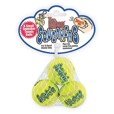 Air KONG Squeaker Tennis Balls for Dogs XSmall (1.5"D) 3 Pack