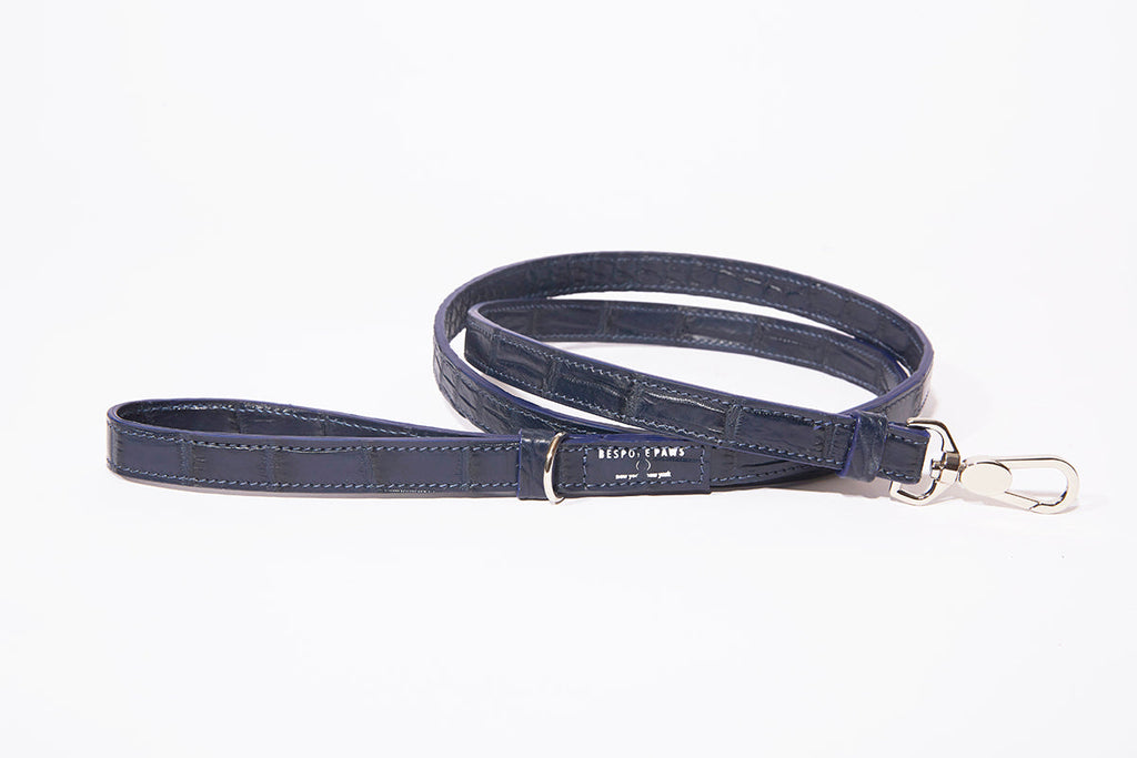 Dog Leash-Small, Alligator Navy Alligator