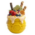 SodaPup Honey Pot Dog Treat Dispenser – PUP-X Rubber Enrichment Toy | L & XL | USA Made