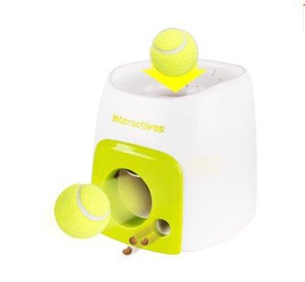 Automatic Pet Training And Feeding System Green White