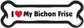 I Love My Bichon Frise Bone Magnet