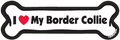 I Love My Border Collie Bone Magnet