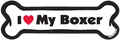 I Love My Boxer Bone Magnet