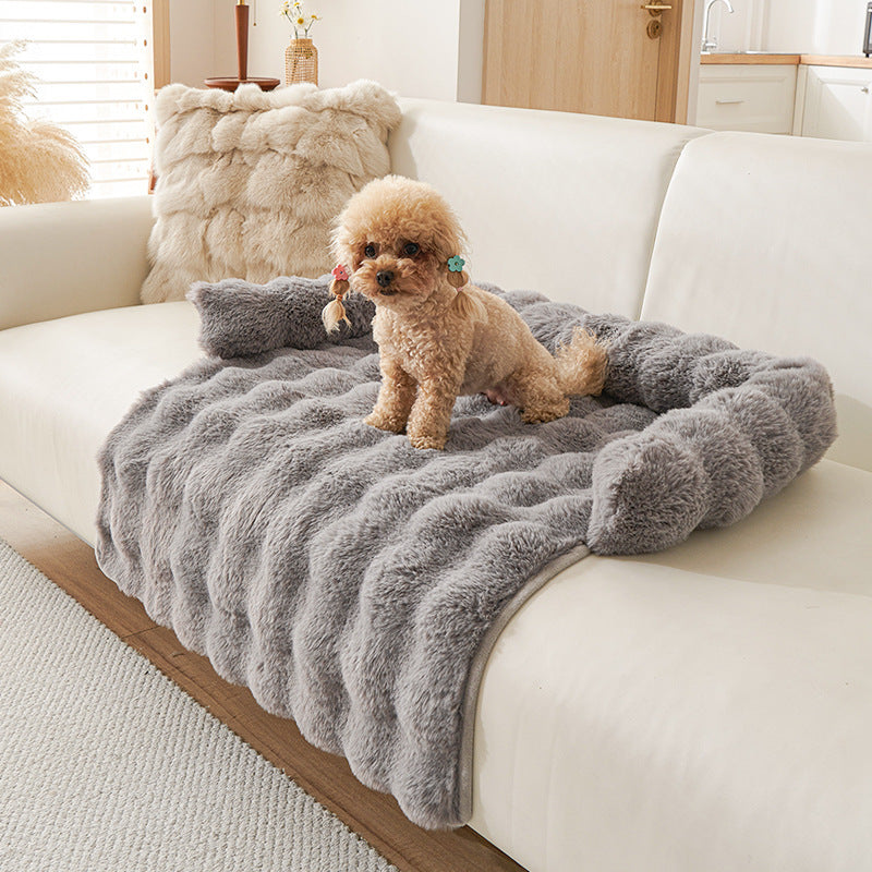 Pets Dog Mat Winter Thicken Thermal Non-slip Pet Products Dark Gray 75x75cm