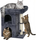 Cat Tree for Large Cats 24in Tower with Perch Condos Scratching Post 24''Dark Grey