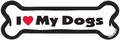 I Love My Dogs Bone Magnet