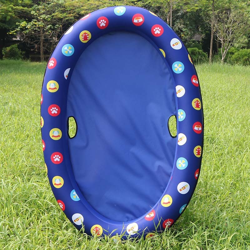 Dog Swimming Pool Inflatable Hammock Pets Pool Floating Bed Spring Summer Swimming Ring Dark blue