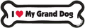 I Love My Grandog Bone Magnet