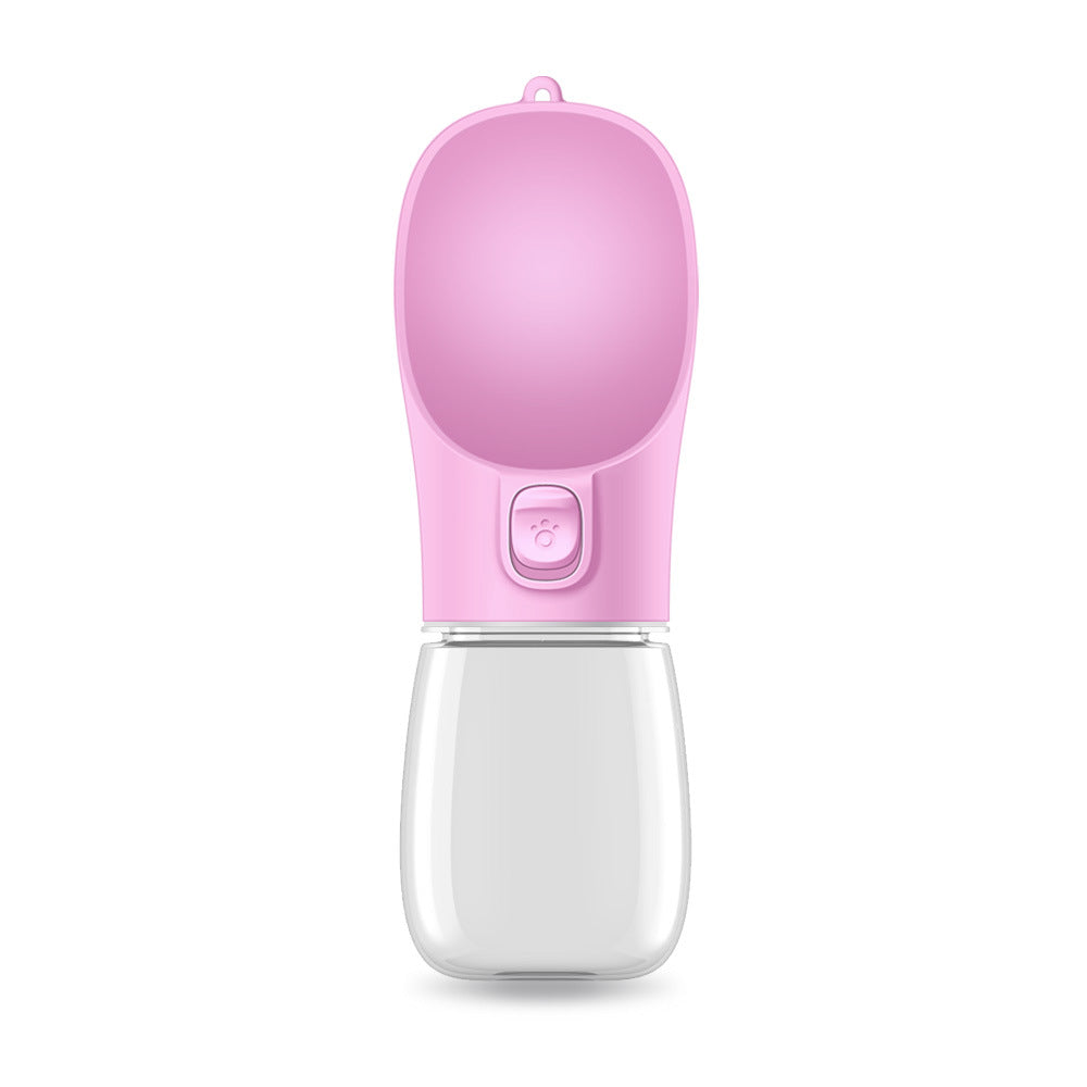 800ml Dogs Water Bottle Portable High Capacity Leakproof Pet Foldable Drinking Bowl Golden Retriever Outdoor Walking Supplies Pet Products Pink Basic