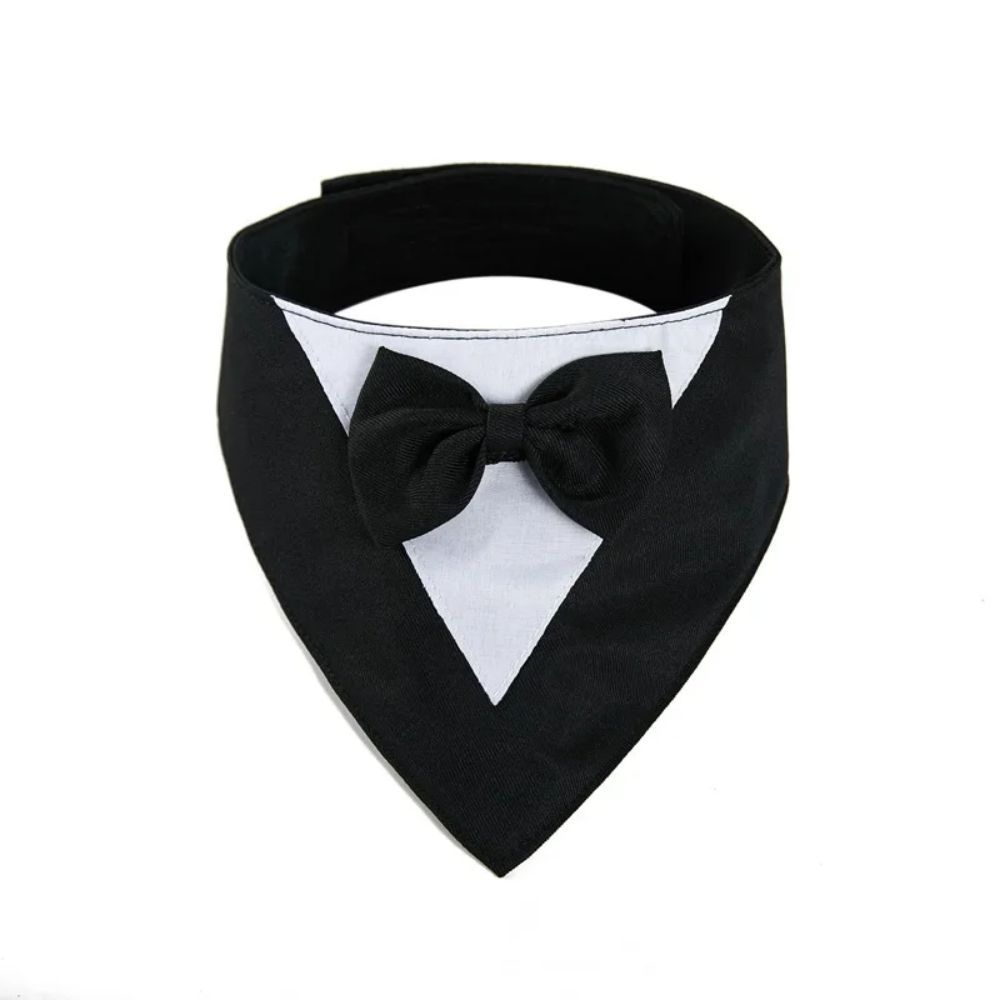 Pet Triangle Bib Bow Saliva Towel Pet Collar Dog Clothing Cat Puppy Scarf Bib Dogs Pets Accessories Dog Collar Harness Black