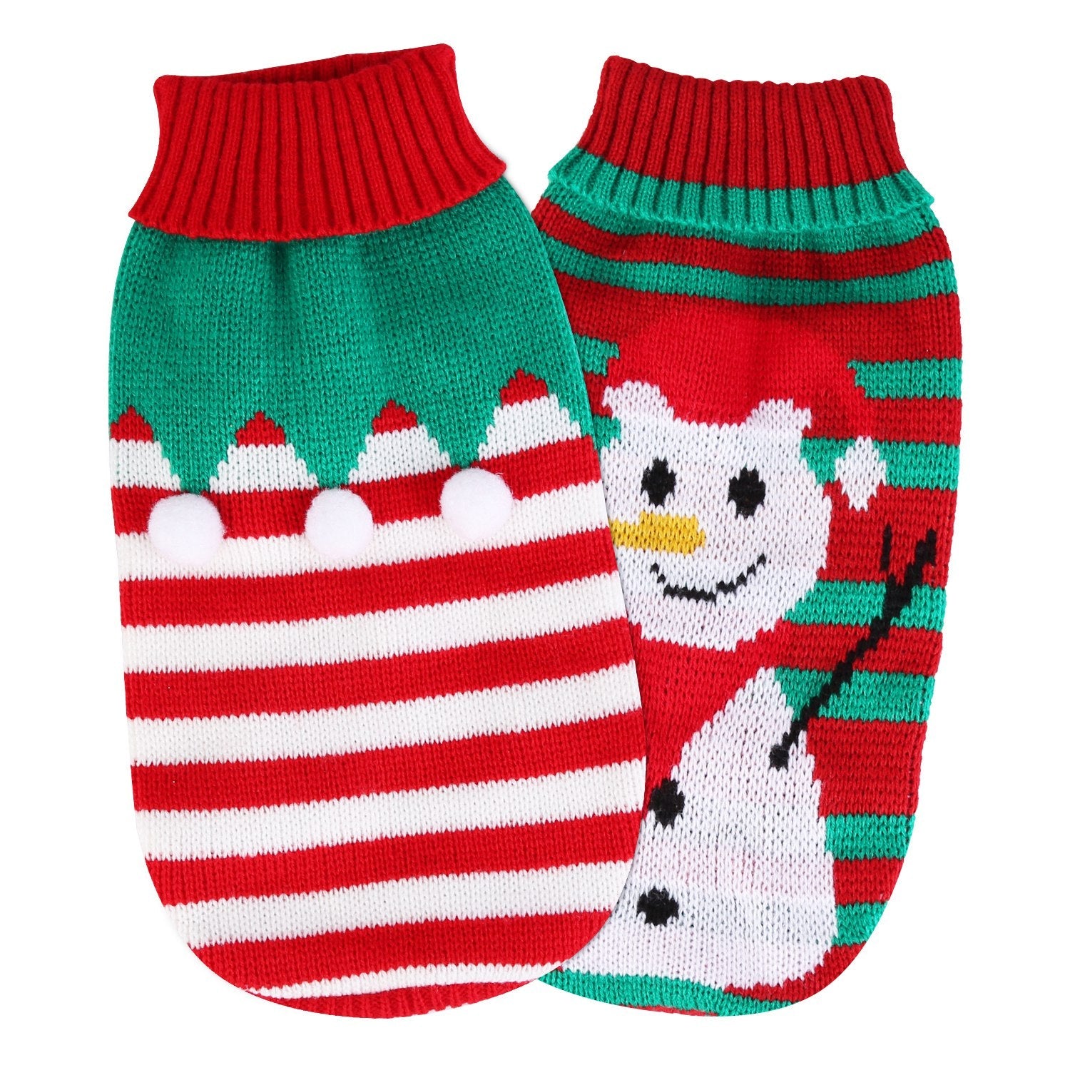 GBruno Pet Christmas Turtleneck Sweater Snowman