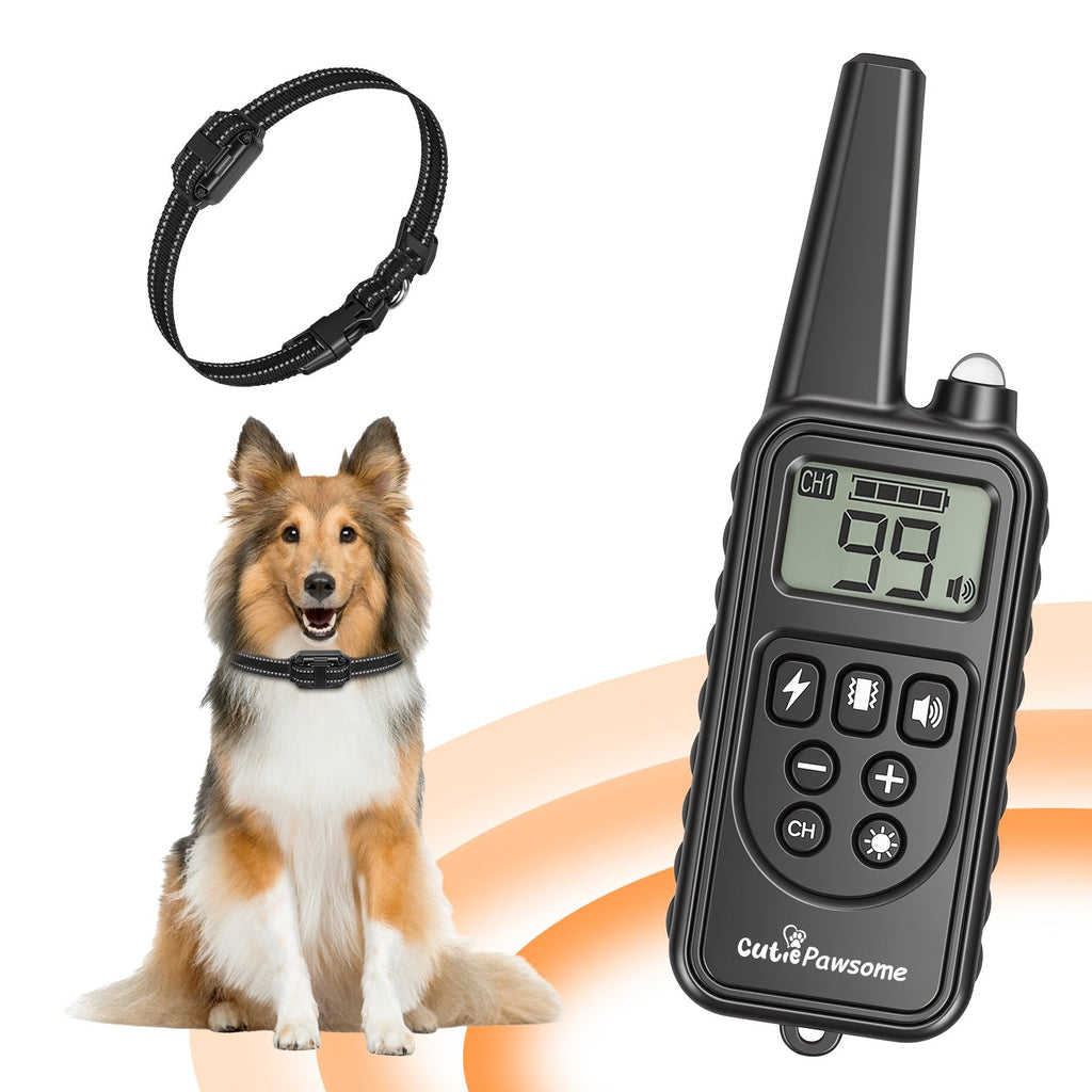 Rechargeable Dog Training Collar with Remote – 875 Yard Range
