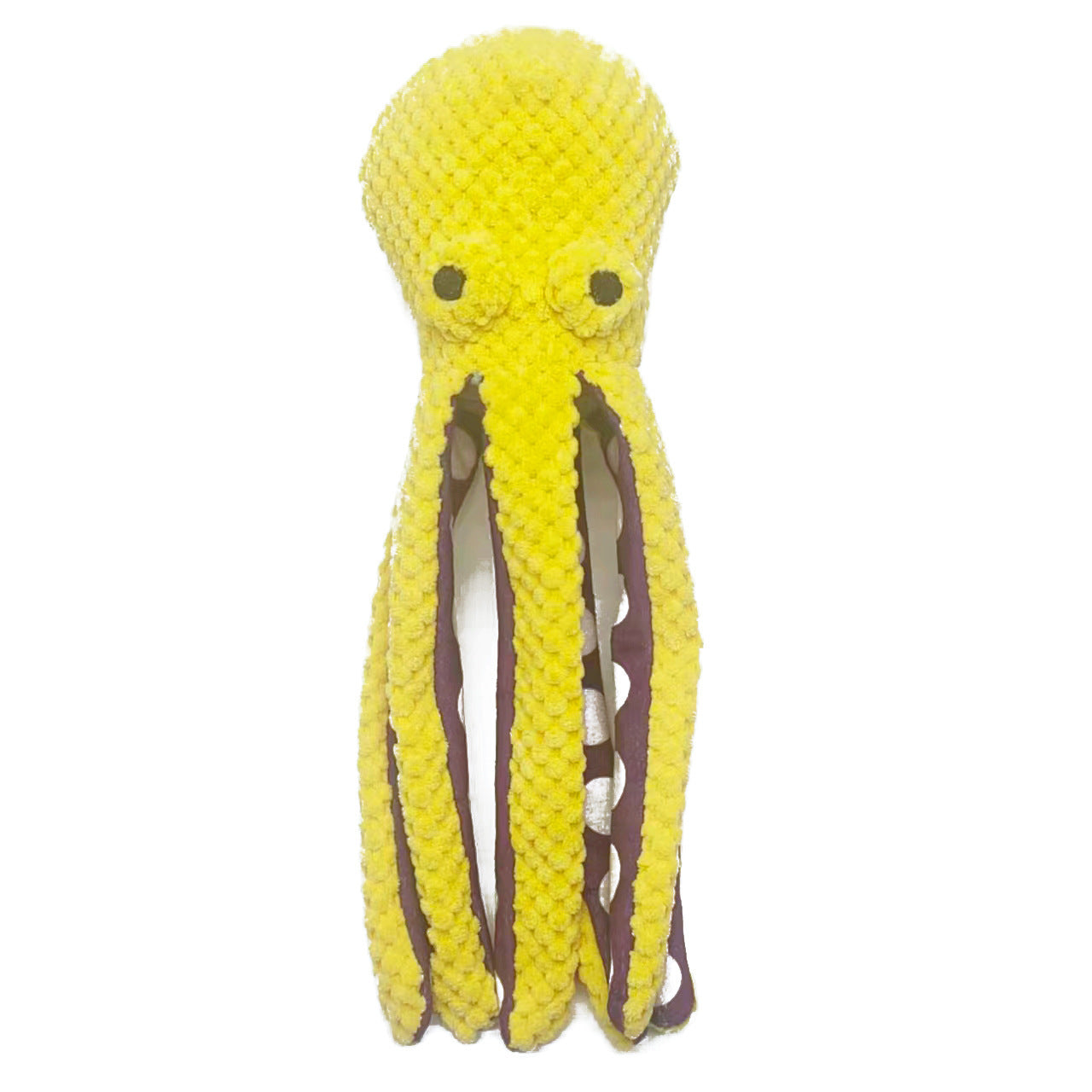 Plush Pet Toy With Squeaking Teeth Of Pet Six Clawed Fish Orange