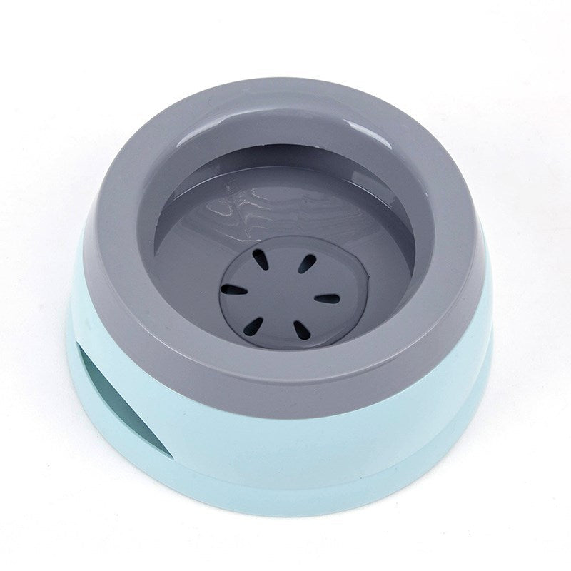 Pet Dog Bowls Floating Not Wetting Mouth Cat Bowl No Spill Drinking Water Feeder Plastic Portable Dog Bowl Dog Accessories Blue